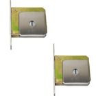 Fechadura trava de segurança tetra chave par IMAB 2320 acetin