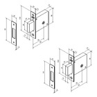 Fechadura trava de segurança tetra chave par IMAB 2320 acetin