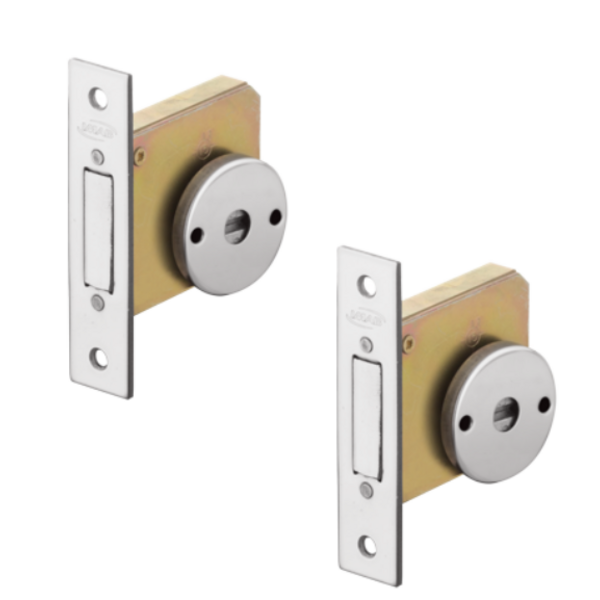 Fechadura trava de segurança tetra chave par IMAB 2320 Cromad