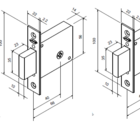 Fechadura trava de segurança tetra chave par IMAB 2320 Cromad