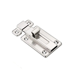 Fechadura Trava Fecho Deslizante Aço Inox Com Parafuso 8 5cm