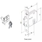 Fechadura Trava Porta Correr Pado Expansiva Cobre Escovado