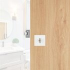 Fechadura Trava Rolete Pivotante Banheiro Pado Branca Quadra