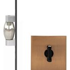 Fechadura Trava Rolete Pivotante Banheiro Pado Cobre Escovad