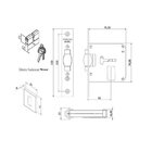 Fechadura Trava Rolete Pivotante Pado Branca Cilindro 74mm