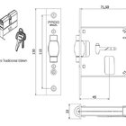 Fechadura Trava Rolete Pivotante Pado Inox Polido Cromada Ix