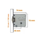 Fechadura Trava Rolete Porta Pivotante Banheiro Wc Pado Preta