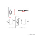 Fechadura Tubular 90 Mm Vouga Branca