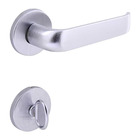 Fechadura Victória Banheiro Roseta Redonda Escovada 45mm 5084