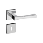 Fechadura Vivaldi Cromada Roseta Quadrada 40mm Pado Interna