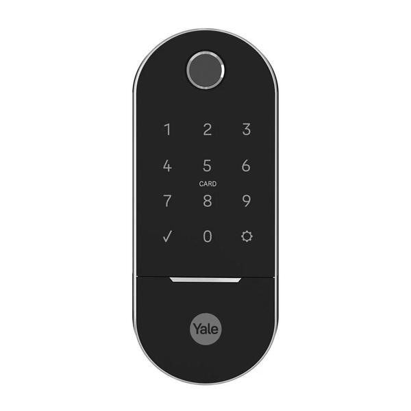 Fechadura Yale Lia Digital Embutir Preta E Cromada Externa Ip