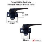 Fecho Alavanca De Sobrepor Janela De Alumínio Preto Fma36