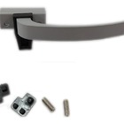 Fecho Alavanca Frontal P/ Janela Maxim-ar Alumínio Cinza Fec