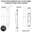 Fecho Concha Branco 2011/a Slide 158mm C/lingueta Gold Tra011