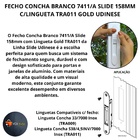 Fecho Concha Branco 7411/a Slide 158mm C/lingueta Gold Tra011