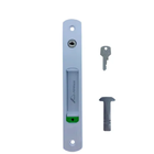 Fecho Concha com chave para porta ou janela de alumínio branco