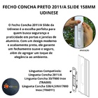 Fecho Concha Preto 2011/a Slide 158mm Janela Porta Aluminio U