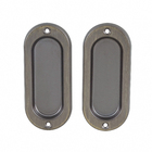 Fecho Concha Sobrepor Aço Oxidado 100x40mm 1 peça