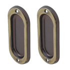 Fecho Concha Sobrepor Aço Oxidado 100x40mm 2 peças