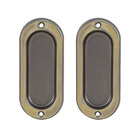 Fecho Concha Sobrepor Aço Oxidado 100x40mm 2 peças