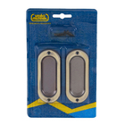 Fecho Concha Sobrepor Aço Oxidado 100x40mm 2 peças