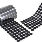 Fecho De Contato Preto Autocolante Adesivo Redondo 10mm Dupla