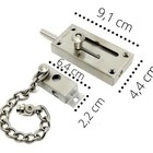 Fecho De Segurança Para Porta Com Corrente 2 Em 1 Novidade