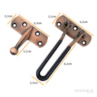 Fecho De Segurança Trifor Para Porta Em Aço Inox Cobre