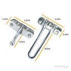 Fecho De Segurança Trifor Para Porta Em Zamak Cromado