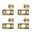 Fecho Esfera para Móveis Porta Vai e Vem Embutir Ferro 13mm Dourado 4 peças