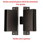 Fecho Janela Vitrô De Alumínio Tipo Central Cor Preto