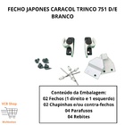 Fecho Japones Caracol Trinco 751 D/e Branco Janela Porta Linh