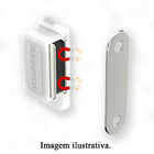 Fecho Magnetico Imã P/ Móveis  Branco