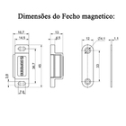 Fecho Magnetico Imã P/ Móveis  Branco