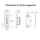 Fecho Magnetico Imã P/ Móveis Preto