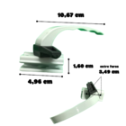 Fecho Maxim-ar Puxador Alavanca Aluminio Preto Linha 25 Bague