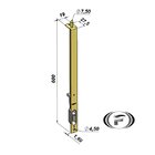 Fecho Quebra Unha Cromado Isero 600mm