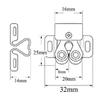 Fecho Rolete Duplo Soprano Zinco Branco 0006.13. C-10pcs