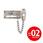 Fecho Segurança Duplo Trinco Pega Ladrão Corrente - 02 Un