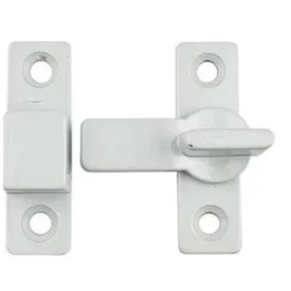 Fecho Tranqueta Trinco Porta Alumínio Zamac Branco Kit 2 Pcs