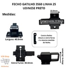 Fecho Trinco Gatilho 3560 Janela Portas Aluminio Preto Udinese