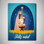 Feliz Natal Quadro Religioso Mdf 30x20cm Quadro Decorativo