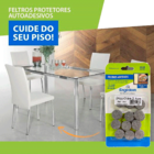 FELTRO CINZA AUTO ADESIVO REDONDO 21X3MM 24 UN