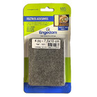 FELTRO CINZA AUTO ADESIVO RETANGULAR 75x100x3MM 4UN