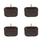 Feltro Deslizante Quadrado 24x24mm com 4 peças Marrom Standers
