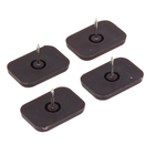 Feltro Deslizante Retangular 35x24mm com 4 peças Marrom Standers