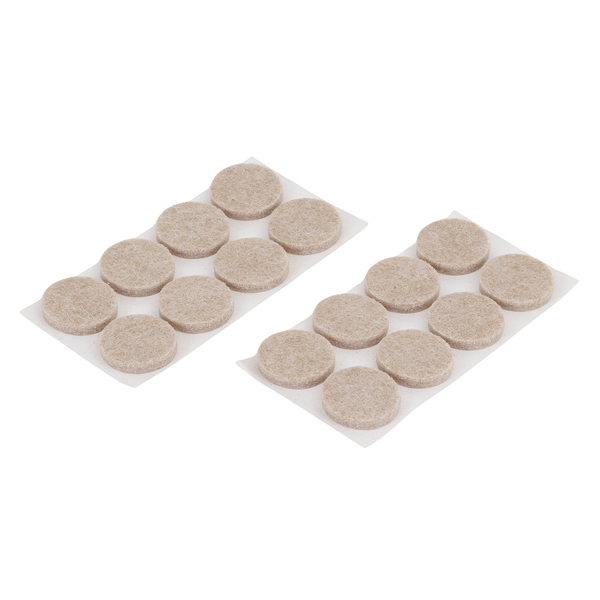 Feltro para Móveis Redondo com Parafuso Invisível 20mm com 16 Peças Standers