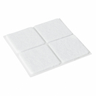 Feltro Protetor Quadrado Branco 38x38mm 3M 4 peças