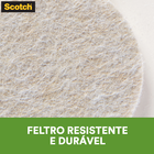 Feltro Protetor Quadrado Branco 38x38cm Autoadesivo Scotch 3M 4 peças