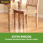 Feltro Protetor Redondo Branco 38cm Autoadesivo Scotch 3M 4 peças